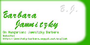 barbara jamnitzky business card